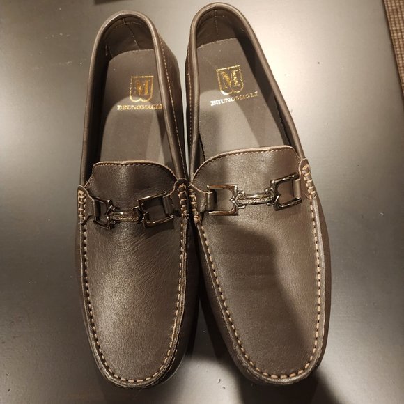 Bruno Magli Xavier Leather Driver Shoe and wooden shoe trees  Brand New main image 9